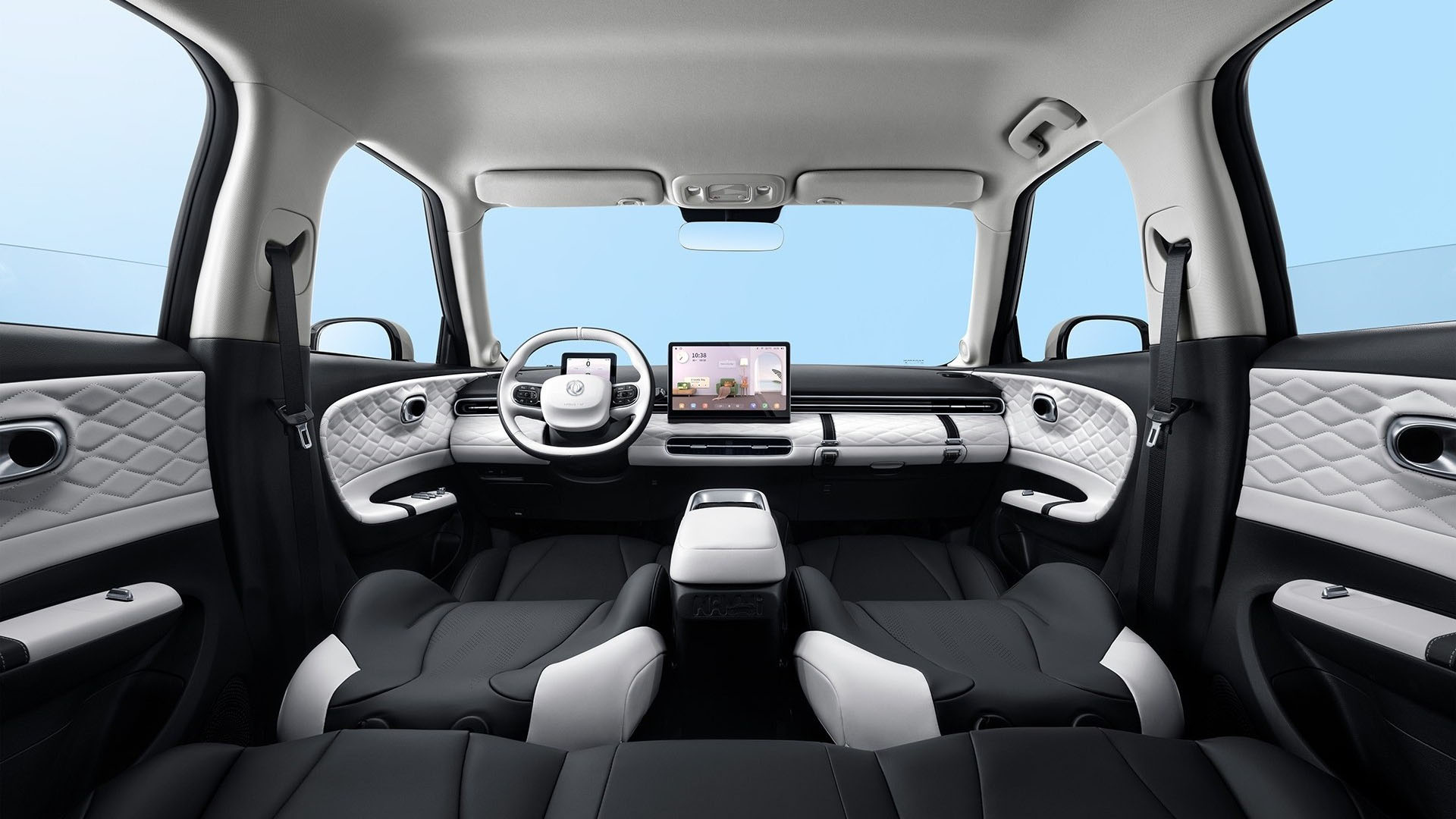 Dongfeng box EV interior black and white