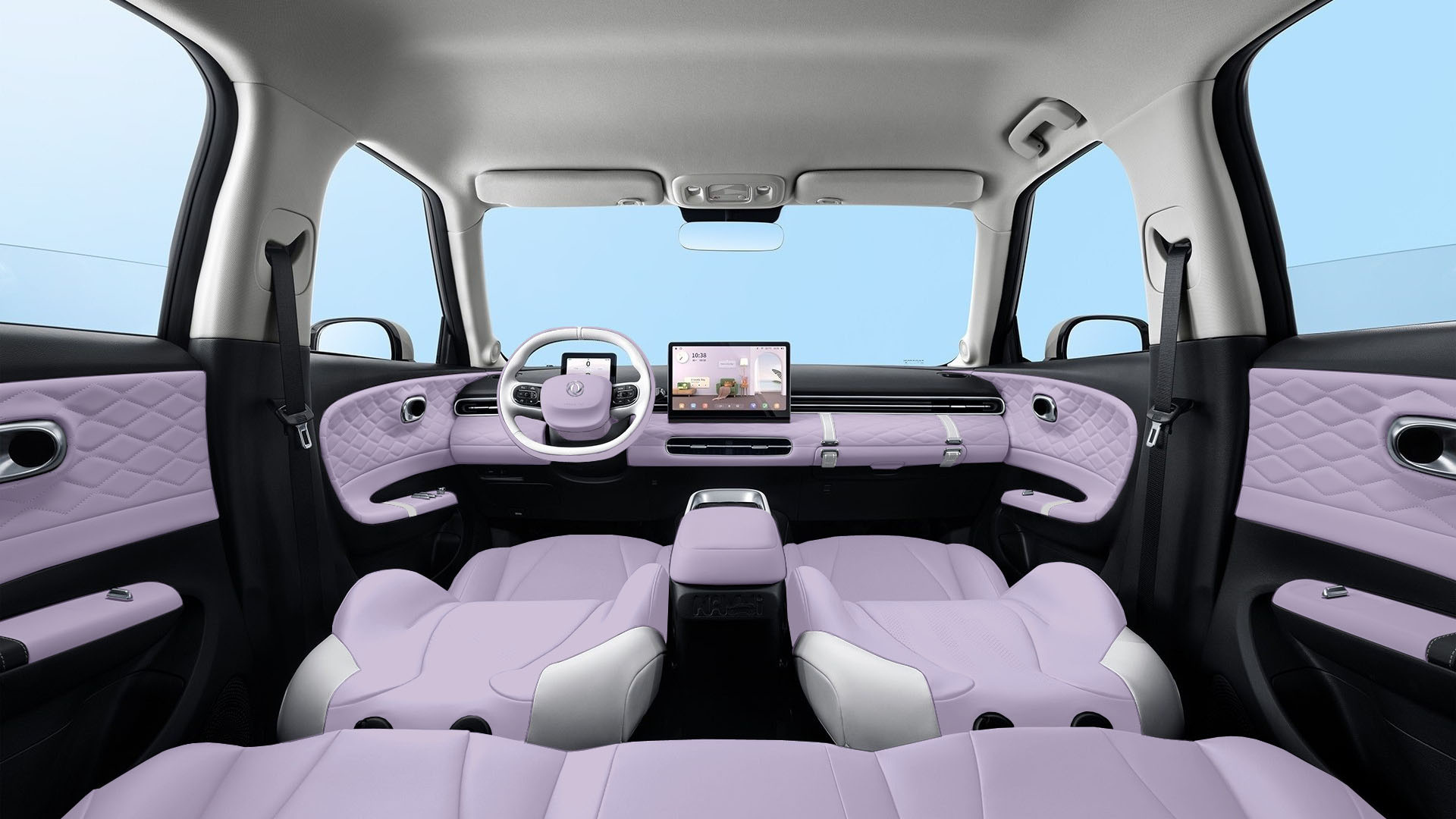 Dongfeng box EV interior black and purple