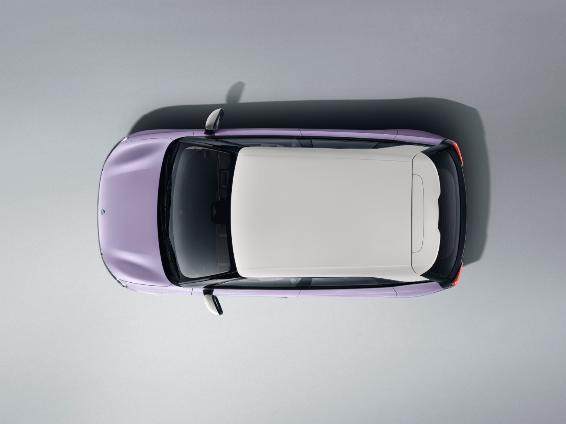 Dongfeng box EV purple and white top view